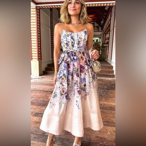 Zimmermann Tama Corset Midi Dress size 2 - Picture 5 of 9